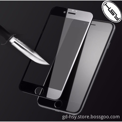 HUYSHE 9h Hardness 3d Round Edge 100% Full Curved Tempered Glass Screen Protector For iphone 7